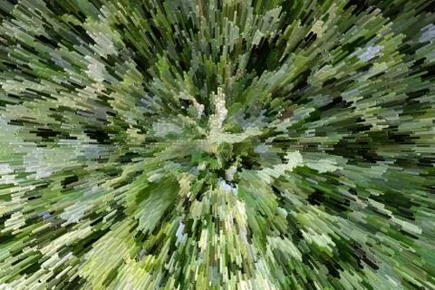 Pandanus leaf split texture, 3d block style Illustrazione stock