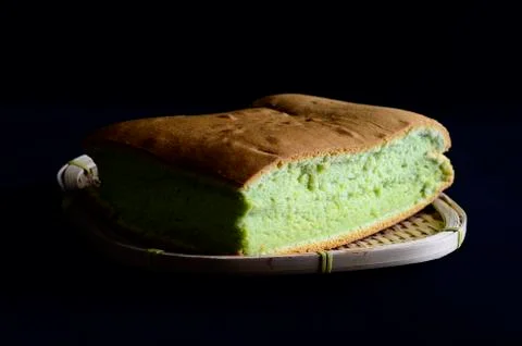 Pandanus  sponge cake Stock Photos