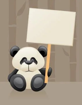 Panda's message Stock Illustration