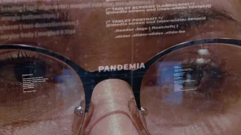 Pandemia text on background of developer Stock Footage 151835655