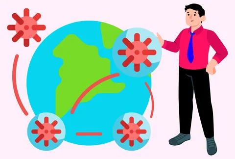 Pandemic Concept Illustration Stock Illustration