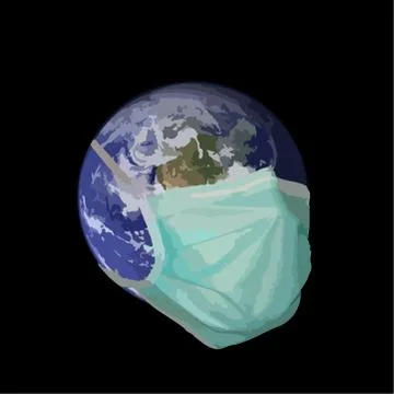 Pandemic earth Stock Illustration