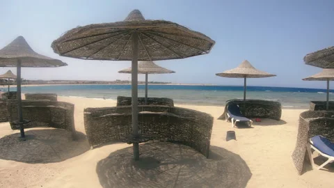 Pandemic. Empty beaches due to the virus epidemic. Stock Footage 139127998