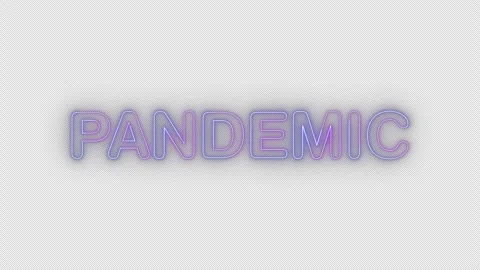 Pandemic neon effects, text animation on transparent background Stock Footage 303585253