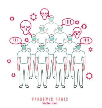 Pandemic Panic Icon Stock Illustration