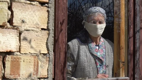 Pandemic portrait Stock Footage 127459080