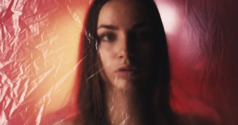Pandemic self isolation defocused portrait woman Stock Footage 146785702
