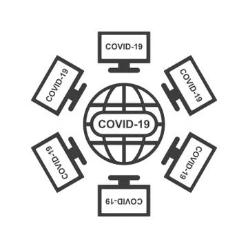 Pandemic stop Novel Coronavirus outbreak covid-19 2019-nCoV symptoms in Wuhan Stock Illustration