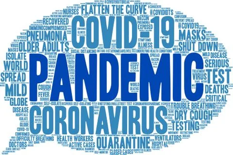 Pandemic Word Cloud Illustrazione stock