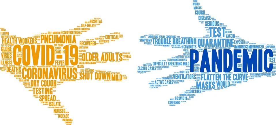 Pandemic Word Cloud Ilustração Stock