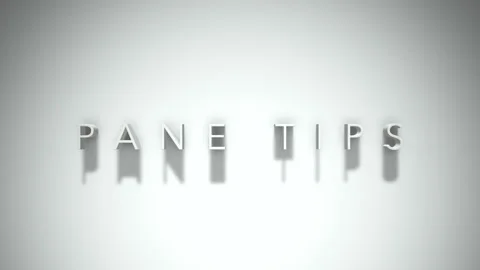Pane tips 3D title animation with shadows on a white background Stock Footage 297273640