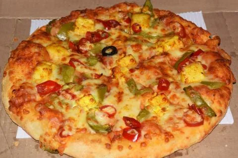 Paneer Pizza 스톡 사진