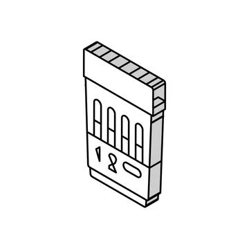 Panel 12 drug test isometric icon vector illustration Ilustração Stock