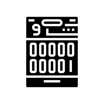 Panel 9 drug test glyph icon vector illustration Ilustração Stock