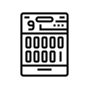Panel 9 drug test line icon vector illustration Illustrazione stock