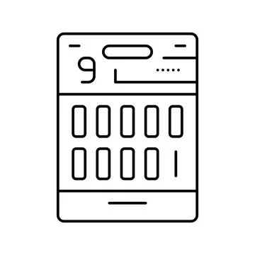 Panel 9 drug test line icon vector illustration Illustrazione stock