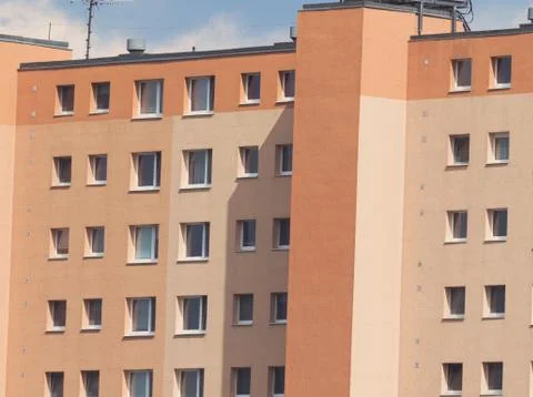 Panel Building Closeup Stock Photos