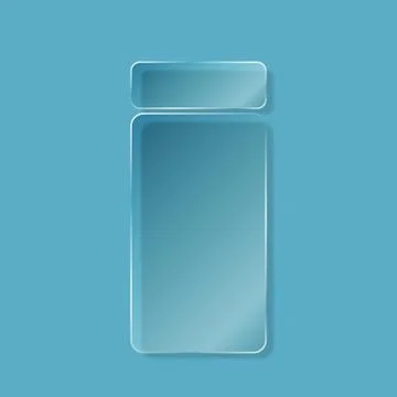 Panel of clear glass with shadow for design Stock Illustration