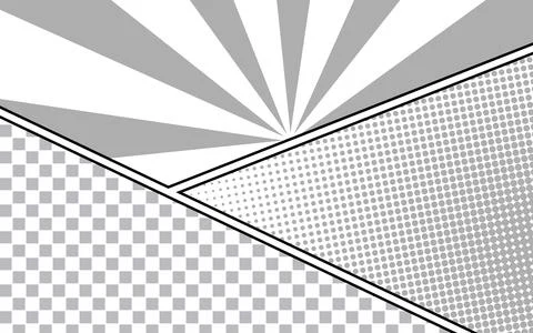 Panel comic with blank speech bubble set Stock Illustration