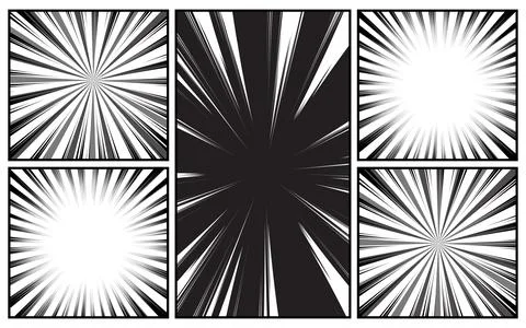 Panel comic with blank speech bubble set Illustrazione stock