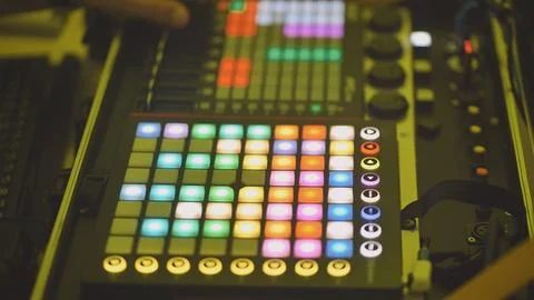 A panel to control the lights at the event. Stock Photos