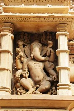 Panel of Dancing Ganesha Stock Photos