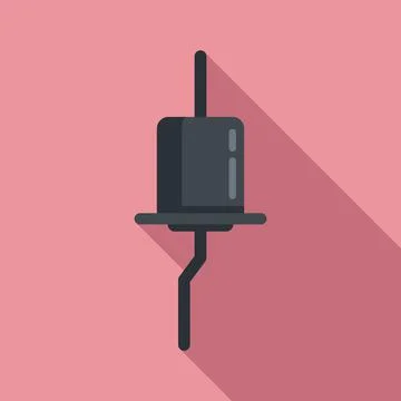 Panel diode icon flat vector. Semiconductor light Stock Illustration