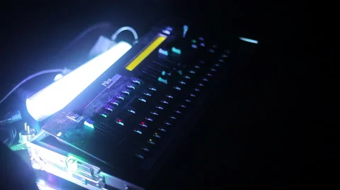 Panel dj in Lights Stock Footage 60822503