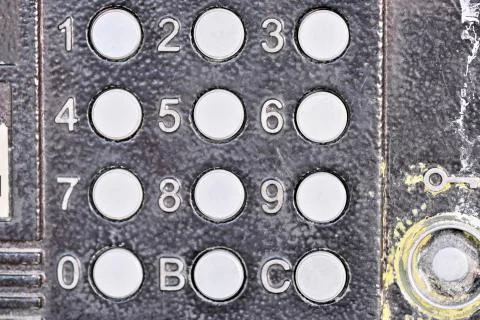 Panel doorphone dialing access code Foto stock