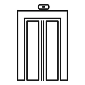 Panel elevator icon, outline style イラスト素材