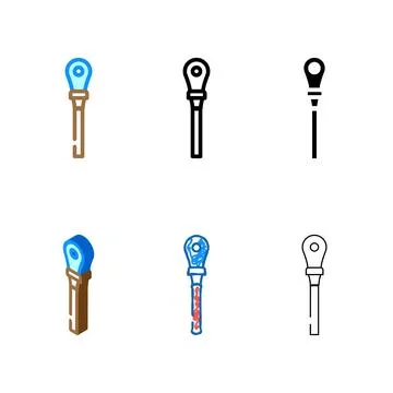 Panel feed series wire cable color icon vector Stock-Illustration