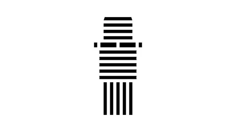 Panel feed wire cable glyph icon animation Stock Footage 326158430
