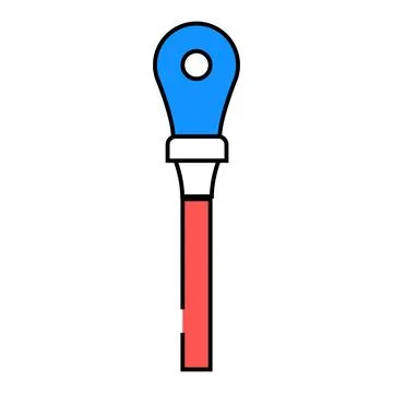 Panel feed wire cable icon color illustration Stock Illustration