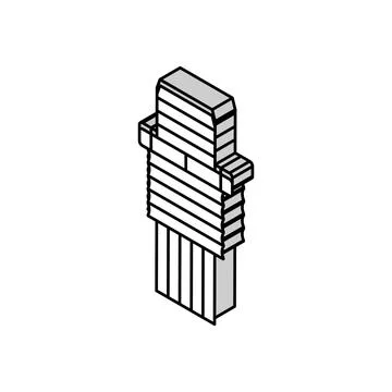 Panel feed wire cable isometric icon vector illustration Stock Illustration