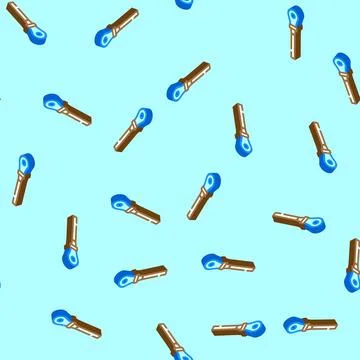 Panel feed wire cable isometric icon seamless pattern Stock Illustration