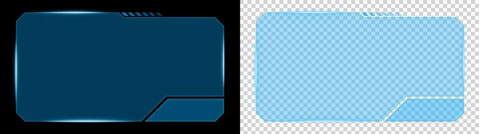 Panel Futuristic Blue HUD Interface Screen with Artificial Intelligence Display  Illustrazione stock