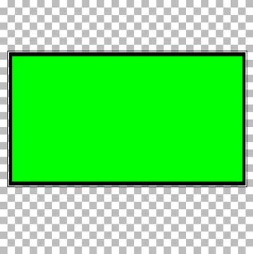 Panel with green screen on transparent background. Realistic TV LCD screen Stock Illustration