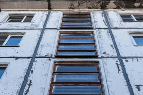 Panel house from the bottom Foto stock
