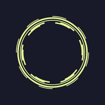 Panel hud round frame cartoon vector illustration 스톡 일러스트