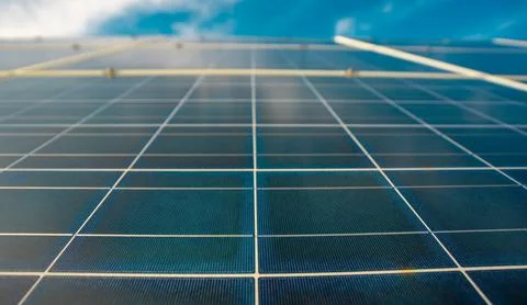 Panel installation on rooftops. Solar solutions for green living. Power from Stock Photos