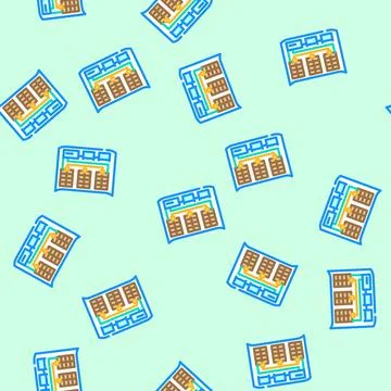 Panel installation solar vector seamless pattern 스톡 일러스트