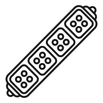 Panel led strip icon outline . Diode light Stock Illustration