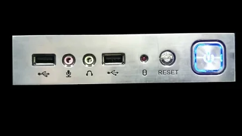 Panel with LEDs and USB ports Stock Footage 71032074