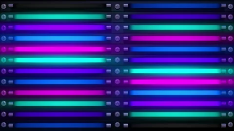 Panel Lights Colored Neon Flashing Looped Video Видео 162819563