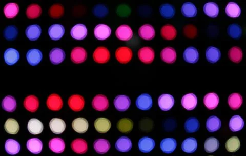 A panel of lights of various colors. Stock Photos