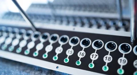 Panel with numbered round buttons and inputs Stock Photos