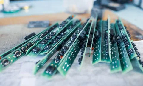Panel with numbered round buttons and inputs Stock Photos