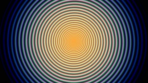 Panel Rings of Hypnotic Circles Reducing Stock Footage 143891225