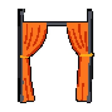 Panel room divider pixel art vector illustration Stock Illustration