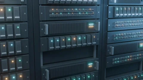 Panel server data technology center bg able to loop endless Stock Footage 347052427